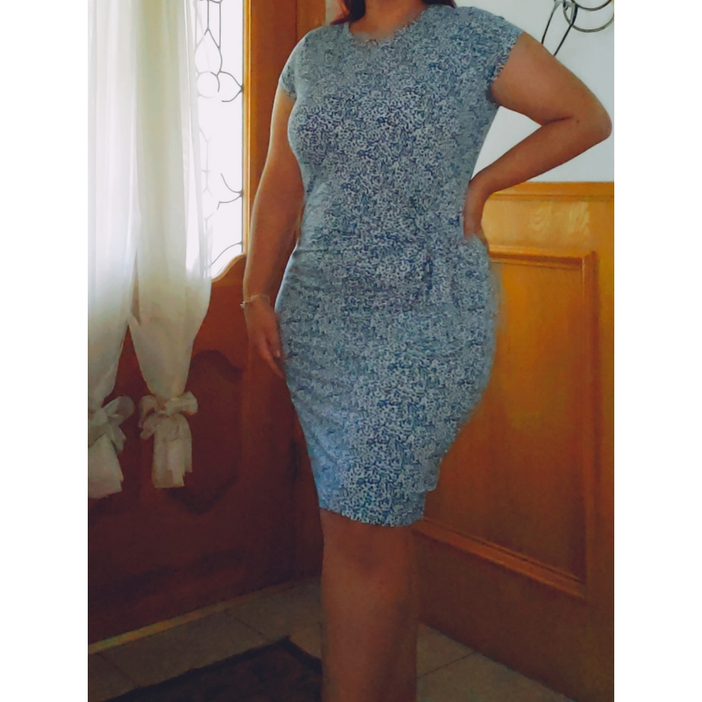 Loft Blue Flower Midi Dress